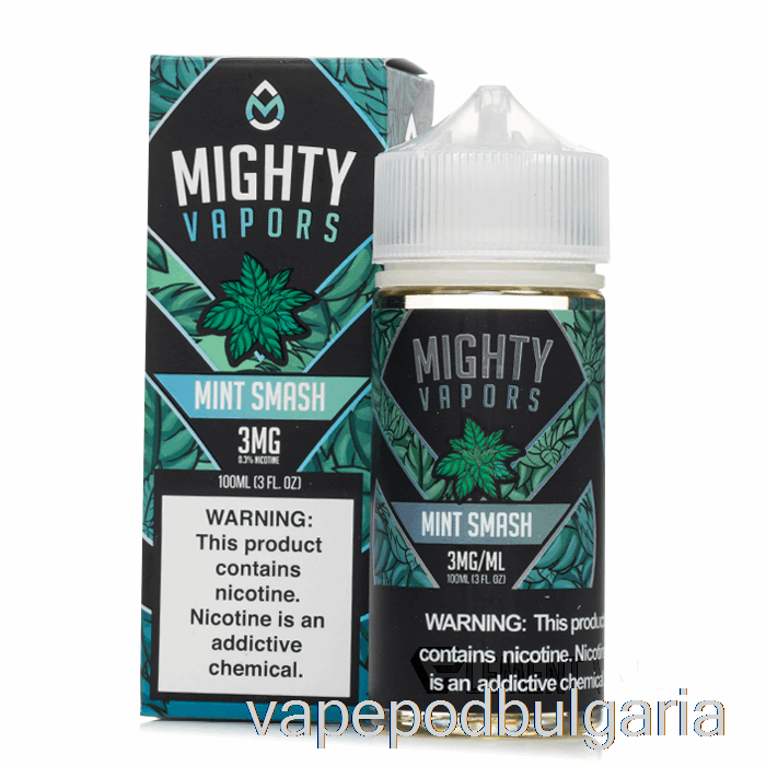 Vape Течности Mint Smash - могъщи изпарения - 100ml 0mg